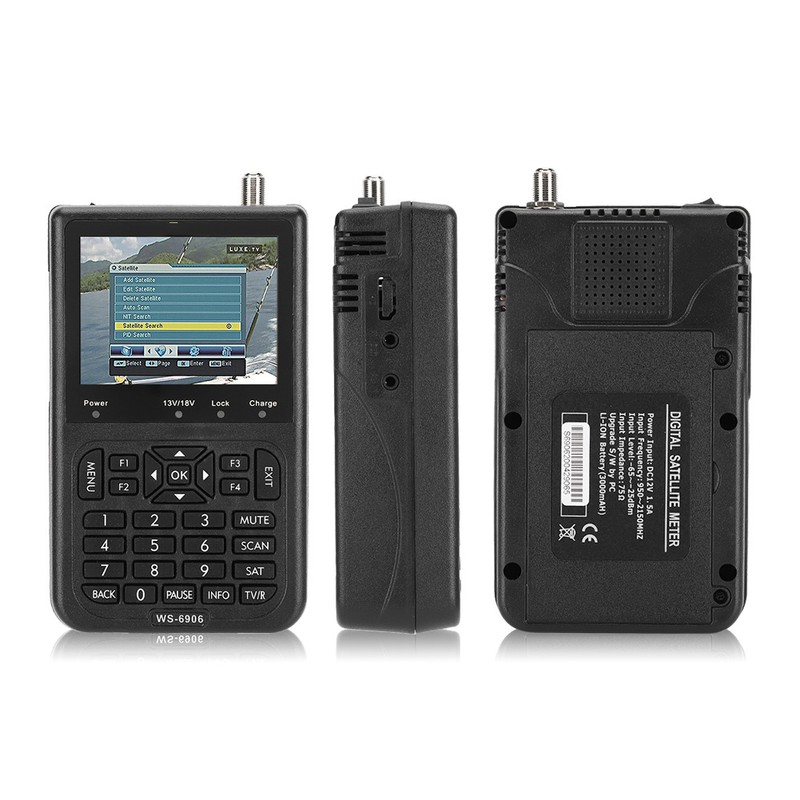 SatLink WS‑6906 Digital Satellite Antenna Search Device Signal Finder 3.5