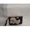 Coach Floral Small Wristlet Black Leather New