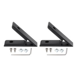 PATIKIL 45 Degree Angle Corner Brackets, 1Set 2.32x0.55 Inch Aluminum Extrusion Profile Accessories Corner Brace Joint Connectors for 2020 Series (Black)