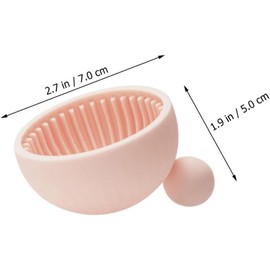 Homoyoyo Almohadilla Limpiadora de Brochas de Maquillaje Portátil de Silicona Rosa, Herramienta para Limpieza Profunda de Pinceles, Accesorio Compacto para Uso en Casa y Salón de Belleza