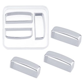 GORGECRAFT 3 Pieces Belt Buckle Loop Replacement Alloy Leather Belt Hardware Belt Loop Holder for 38-39 mm Belt Buckles Accessories (Platinum)