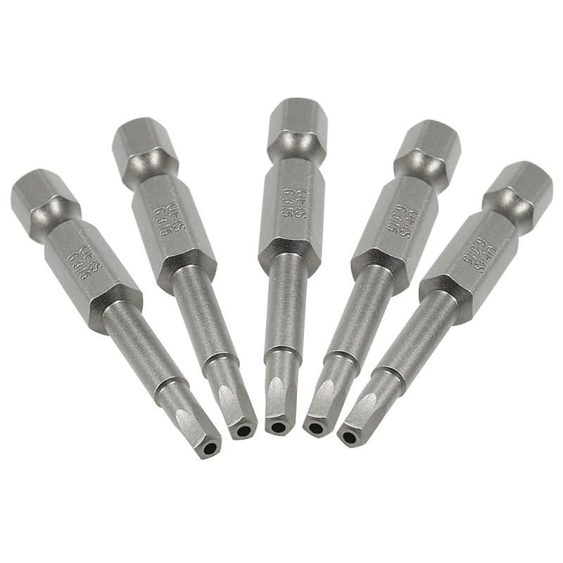 LDEXIN 10Pcs Magnetic Pentagon Head Screwdriver Bits 1/4" Hex Shank