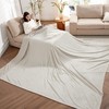 Bedsure Oversized Big Fleece Blanket Linen - 120x120 Inch Soft