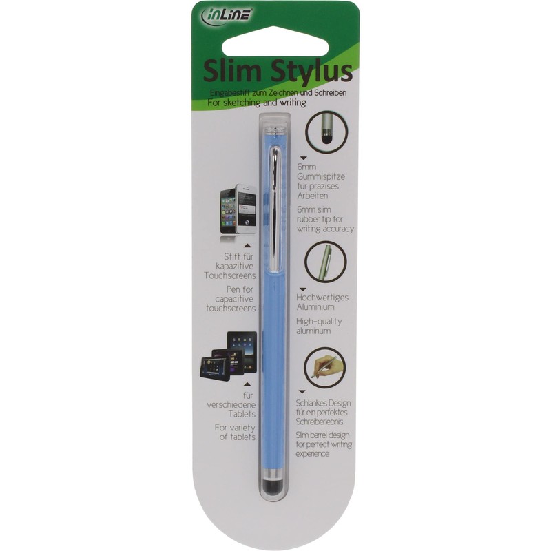 InLine 55467B Stylus, Stift für Touchscreens von Smartphone und Tablet,
