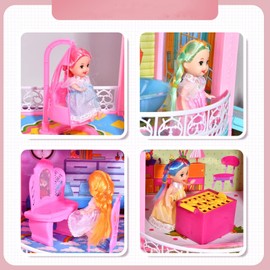 Huang Cheng Toys Mini Dolls for Girls，3 Inch Little Dolls Girl Dolls for Dollhouse，Include 10 Pieces Girl Small Dolls, 10 Sets Handmade Doll Clothes