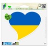 Ukraine Flag Heart Vinyl Car Bumper Window Sticker 3" x 2"