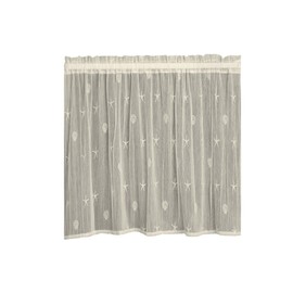 Heritage Lace Sand Shell Tier, 45 by 36-Inch, Ecru