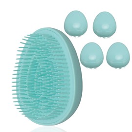 Peine para Pelo con Estilo, Cepillo en Forma de Huevo,Redondo, Uso en Seco y Húmedo, Masaje de Cabello Portátil, Peine para Desenredar, para Uso Doméstico, 5 uds.