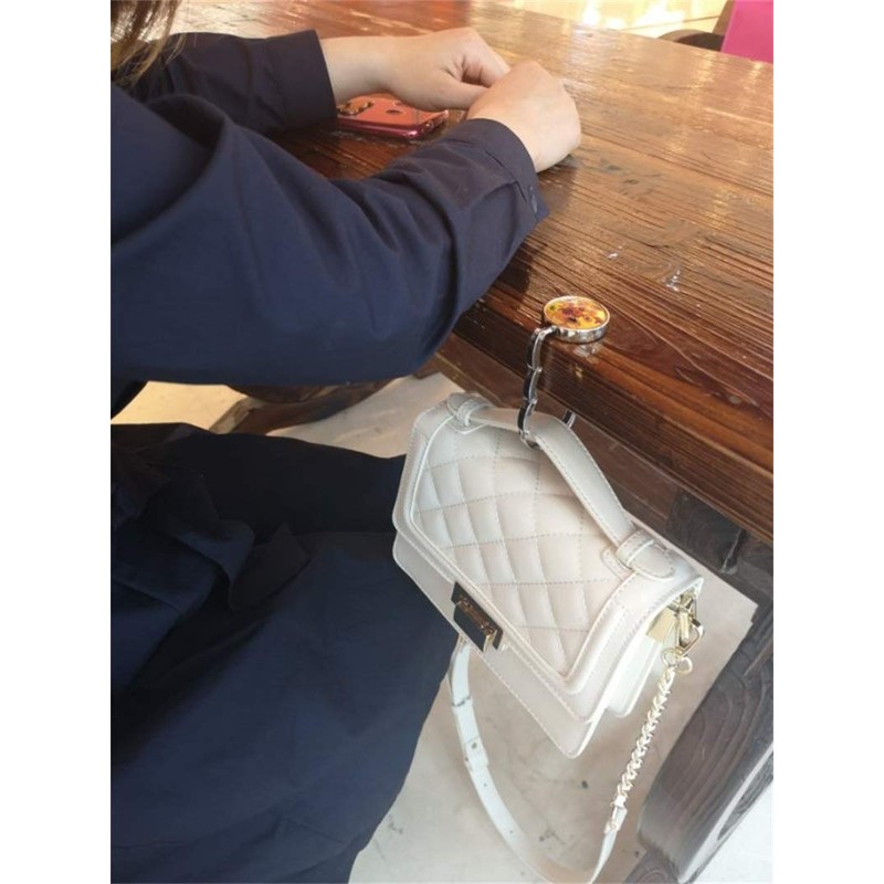 JISEN Portable Handbag Hanger Table Bar Purse Instant Swivel Top