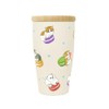 mofusand 53-2098 Vacuum Double Layer Tumbler with Wooden Lid, 11.8