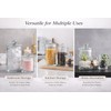 KMWARES 3PCs Set Small Mini Clear Glass Premium Quality Apothecary