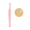 EYAKEG 90 Degree Lash Tweezers for Eyelash Extensions, Precision Fiber