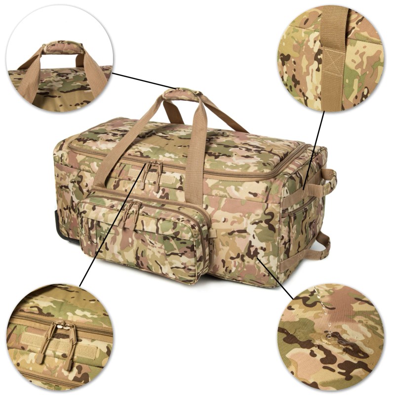 Tactical Deployment Duffle Bag Large Capacity Travel Gear Bag Camo
