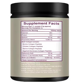 LOCRED Hydrolyzed Collagen Peptides Powder 330g C Unflavored, Grass-Fed, Type I & III C Supports Hair, Skin, Nails, Joints & Gut C Keto & Paleo Friendly C Non-GMO