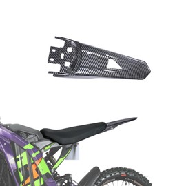 Generic Extended Tail Fender for Surron Light Bee X/S,Imitation Carbon Fiber Longer Rear Fender for Surron X Electric Dirt Bike,Extra Long Mudguard Tail Fender for Suron (Water Transfer), Black