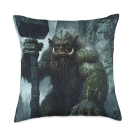 Troll Norway Mythology Throw Pillow