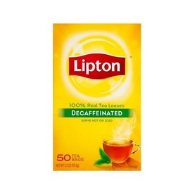 Lipton Decaf Black Tea Bags, Hot or Iced Caffeine Free Tea, 50 Total Bags