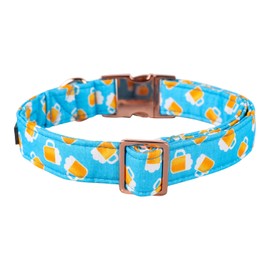 MR. CHUBBYFACE Spring Summer Dog Collar Cute Blue Beer Dog Collar Girl Boy Dog Collar for Small Medieum Large Dogs