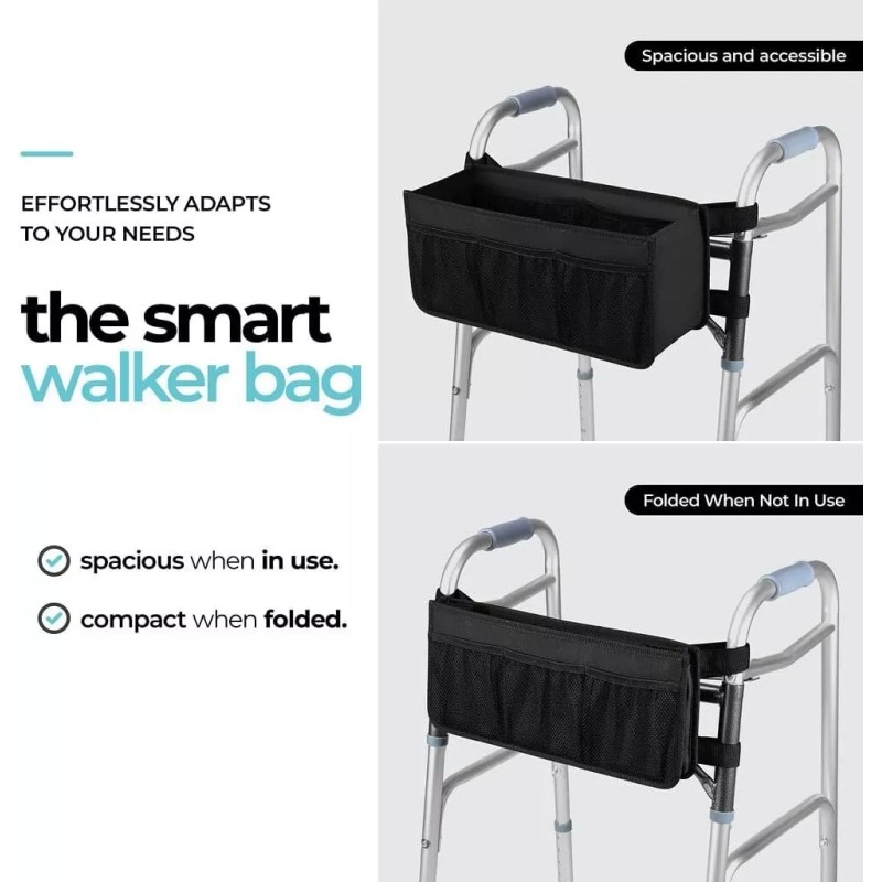 Medical King Walker Basket & Bag – Water-Resistan