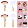 BOHUIZ 4 Pcs Facial Fan Brush for Women Girls, Facial