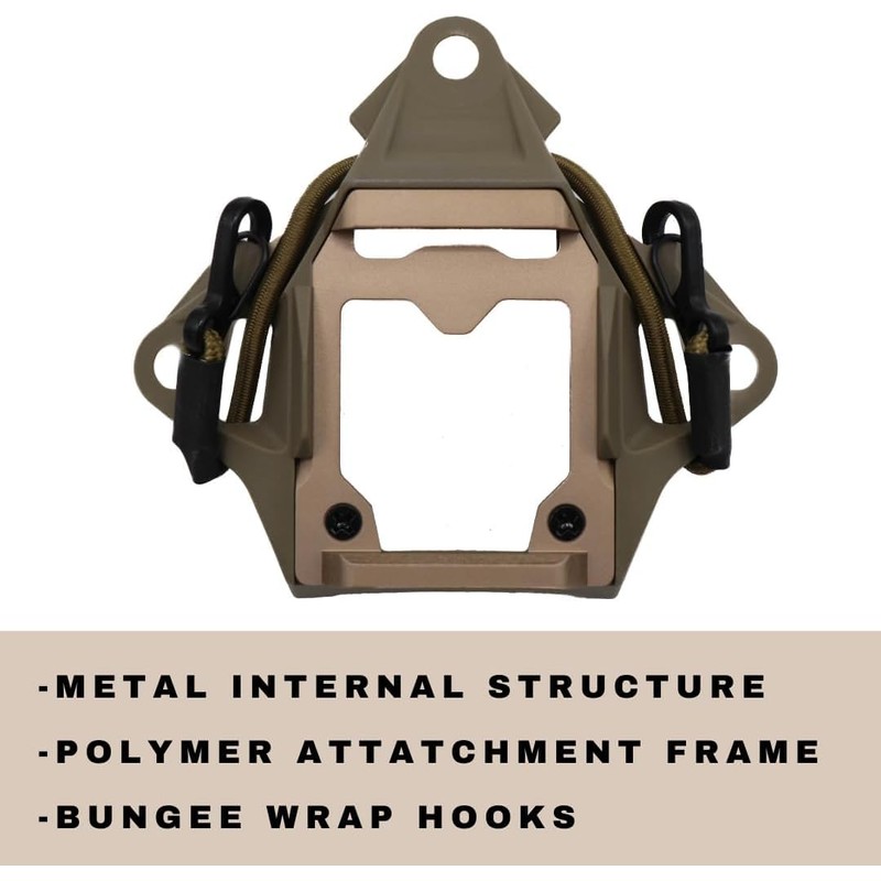 Gear Rack NVG Mount with Bungee Cord Attachment Modular Bungee
