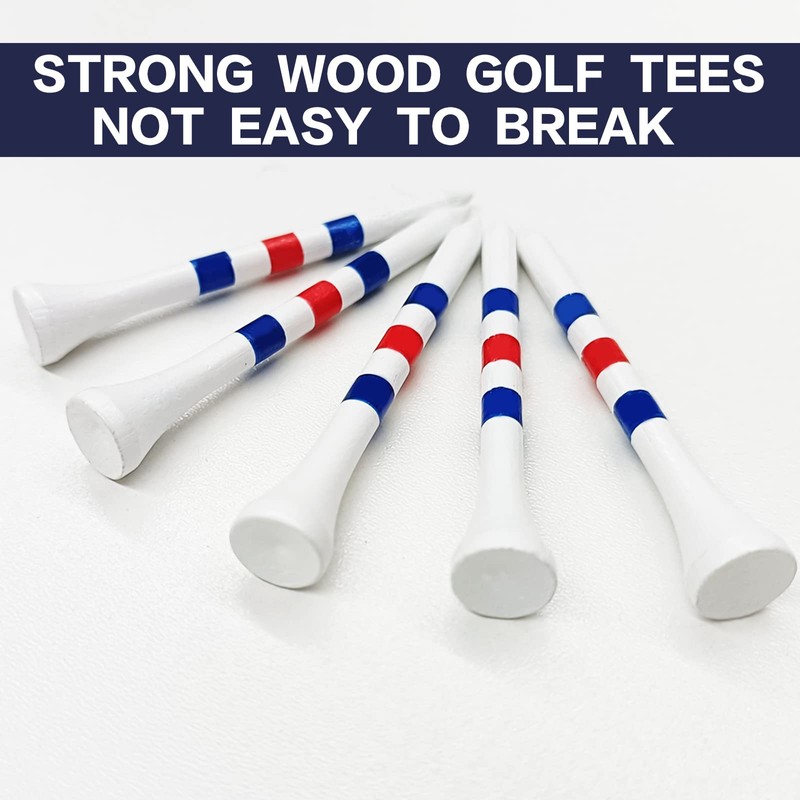 FINGER TEN Golf Tees Wood 2 3/4 Inch 50 Count,