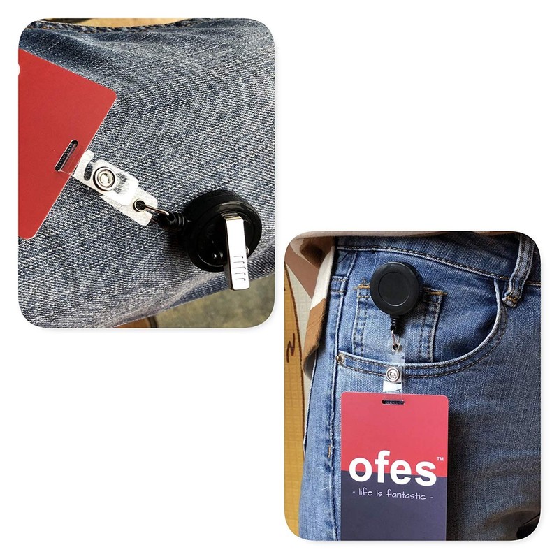 QREEL - 2 Pack - Retractable ID Name Badge Holder