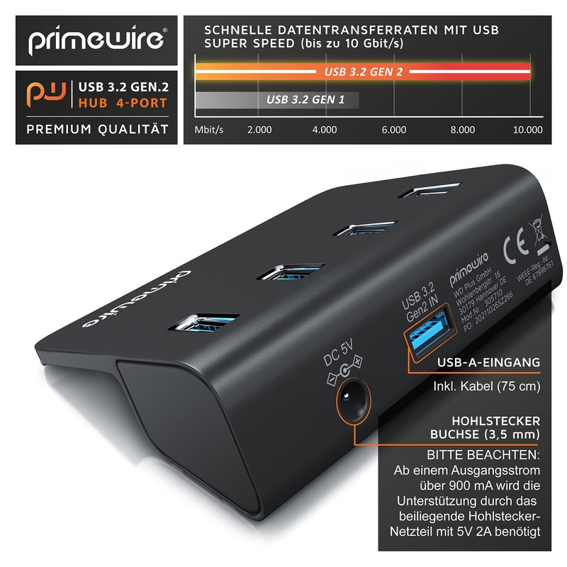 CSL - USB 3.0 Hub Active - 10 Gbps -