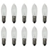 SQXBK 10PCS E10 Olive-Shaped Bulb 3W 17V 9x45MM/0.35x1.77Inch European Special