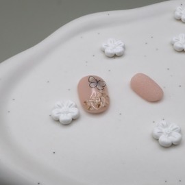 CHOK: 08 Butterfly Handmade nail tip - Coffin / CHOK : 08 나비와 수제네일팁 - 코핀