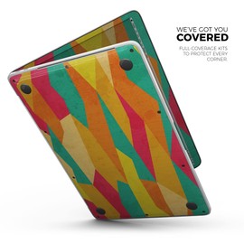 Design Skinz Vibrant Bright Colored Connect Pattern Full-Body Wrap Scratch Resistant Decal Skin-Kit Compatible with MacBook 13" Pro w/TB (A1989)