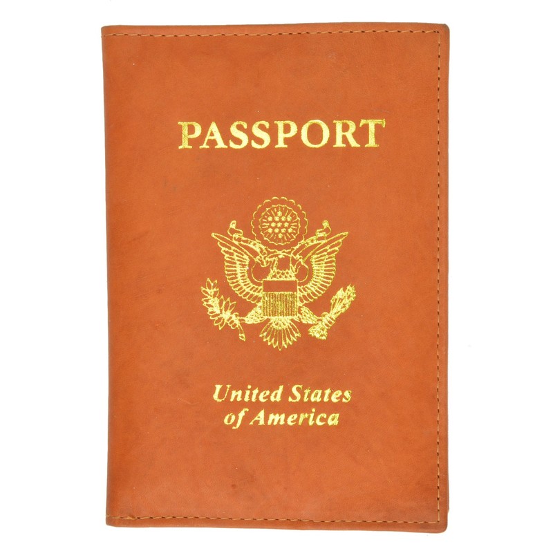 2 Passport Cover Holders Genuine Leather ID Wallet Case Travel