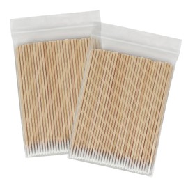 200 Pcs Pointed Cotton Swabs - 4 Inch Precision Microblading Cotton Swabs with Wooden Sticks - Microblading Supplies & Brow Mapping Kit, Permanent Makeup, Nail Supplies