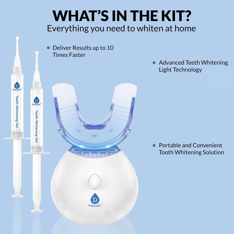 Pursonic Teeth Whitening Kit with 20 Whitening Treatments - Teeth