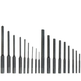 Wheeler Master Roll Pin Punch Set with Dual Sided Hammer, Roll Pin Punches and Starters, Storage Case for Gunsmithing,silver