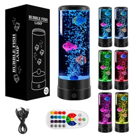 FYKERO Lava Lamp- Realistic Jellyfish Lamp with Remote and USB, 16 Color Changing Jellyfish Aquarium Light for Home Decoration & Office, Boys Girls Birthday Gift Black