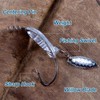 Alwonder 5-Pack Weighted Swimbait Hooks with Underspin, Pin Spring Fishing
