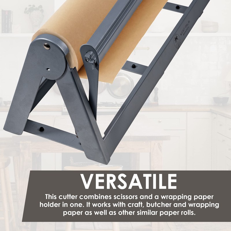 West Palm Brands Paper Roll Cutter, Holder & Dispenser for