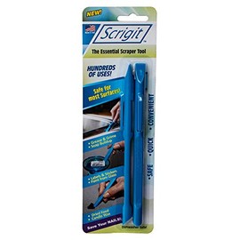 Scrigit Scraper Scratch Free Plastic Scraper Tool, Perfect for Reaching Tight Spaces and Crevices, Easily Remove Food, Labels, Paint, Grease and More- 2pk