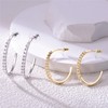 Evabelle Gold Hoop Earrings for Women 14K Real Gold Plated