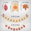 Uniwish Happy Fall Banner with Pumpkin Maple Leaves Sign Garland