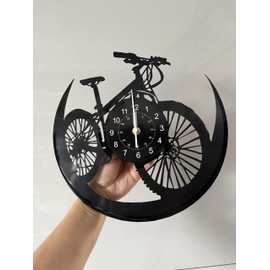 Mountain Bike Vinyl Record Wall Clock Cycling Decor Sports Events Bicycle Cave Watch Mountain Biker Cyclist Gift
