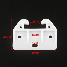 20 Pcs White Cabinet Drawer Slide Parts RUIFUNETEK Plastic Drawer Guides Replacement, Drawer Guides Center Mount Dresser Guide, Brackets Drawer Track Guides for Cabinet, Closet, Drawer