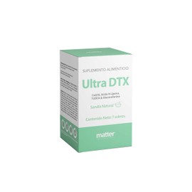 MATTER SMART NUTRIENTS | Ultra DTX, CoQ10 Ácido R Lipoico TUDCA Glucorafanina | Contribuye a una limpieza interna efectiva, Ayuda a la digestión y a eliminar toxinas | Caja con 7 sobres de 30g c/u