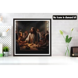 Bimkole DIY 5D Diamond Painting Accessories Jesus Meeting, Diamond Painting Kit Full Round Drill Painting by Numbers Painting Embroidery Cross Stitch Diamond Decoration 30 x 30 cm