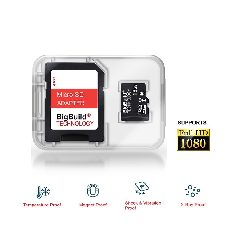 BigBuild Technology 16GB Ultra Fast 80MB/s MicroSDHC Memory Card Compatible