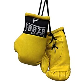Forza Sports 3.5" Lace Up Mini Boxing Gloves, Realistic Design and Miniature Training Glove Detail Looks Great Hanging on a Car Rearview Mirror, Gym Bag, and Backpack