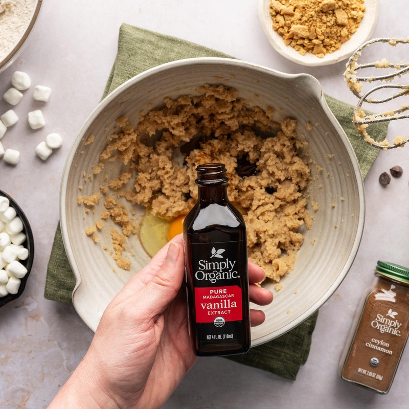 Simply Organic Pure Madagascar Vanilla Extract, 4-Ounce Glass Jar, Certified