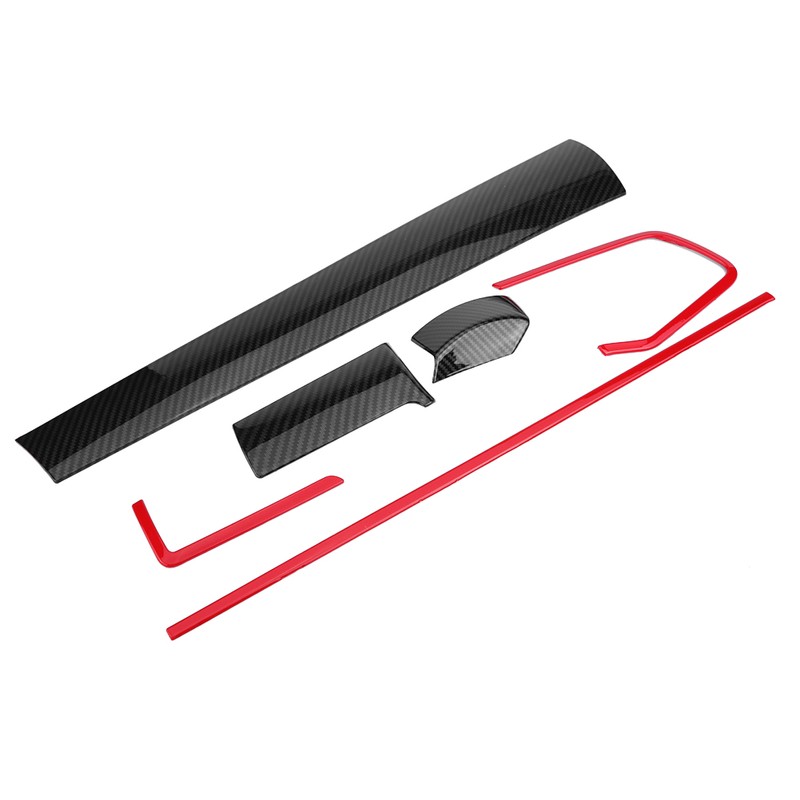 6Pcs Car Console Center Dashboard Cover Trim Decorative Stickers for