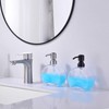 BZOOSIU Glass Soap Dispenser with Rust Proof Stainless Steel Pump,